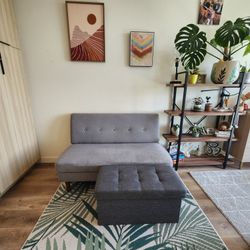 Modern Grey Loveseat 