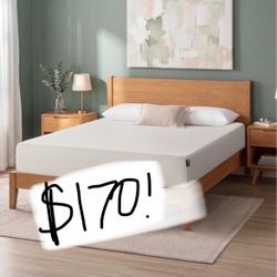 Zinus Full Green Tea Memory Foam Mattress 12 Inch, Pressure-Relieving Comfort & Full-Body Support, Naturally Fresh, Medium Firm Feel, CertiPUR-US &