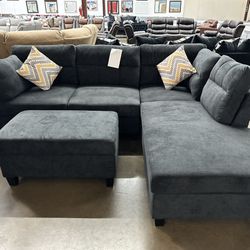 Sectional With Storage Ottoman $589🔥 Ask For ROXANNA 🔥