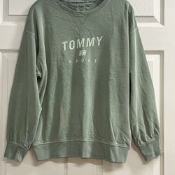 Tommy Hilfiger Sport Womens Green Sweatshirt - Size Small - VGUC