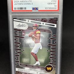 2024 Panini-Absolute Jayden Daniels (RC) #102 PSA 10