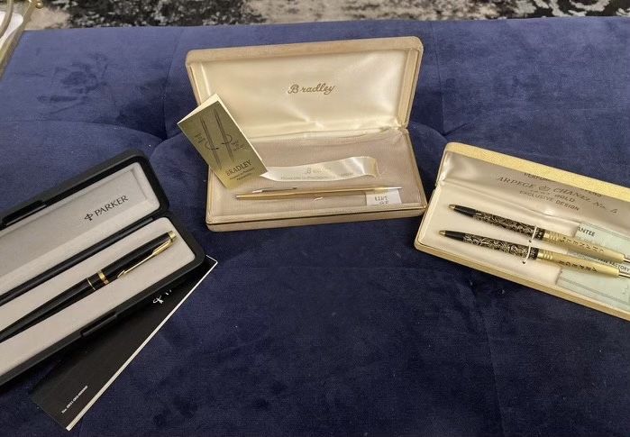 Vintage Writing Pens (Parker, Bradley, Arpege & Chanel No. 5