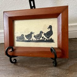 Vintage Folk Art Scherenschmitte Frame 6/9 Inch
