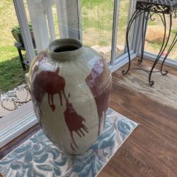 Glass Vase. Giant And Weights Probably 40 Pounds ,Pickup Only. No Cracks 