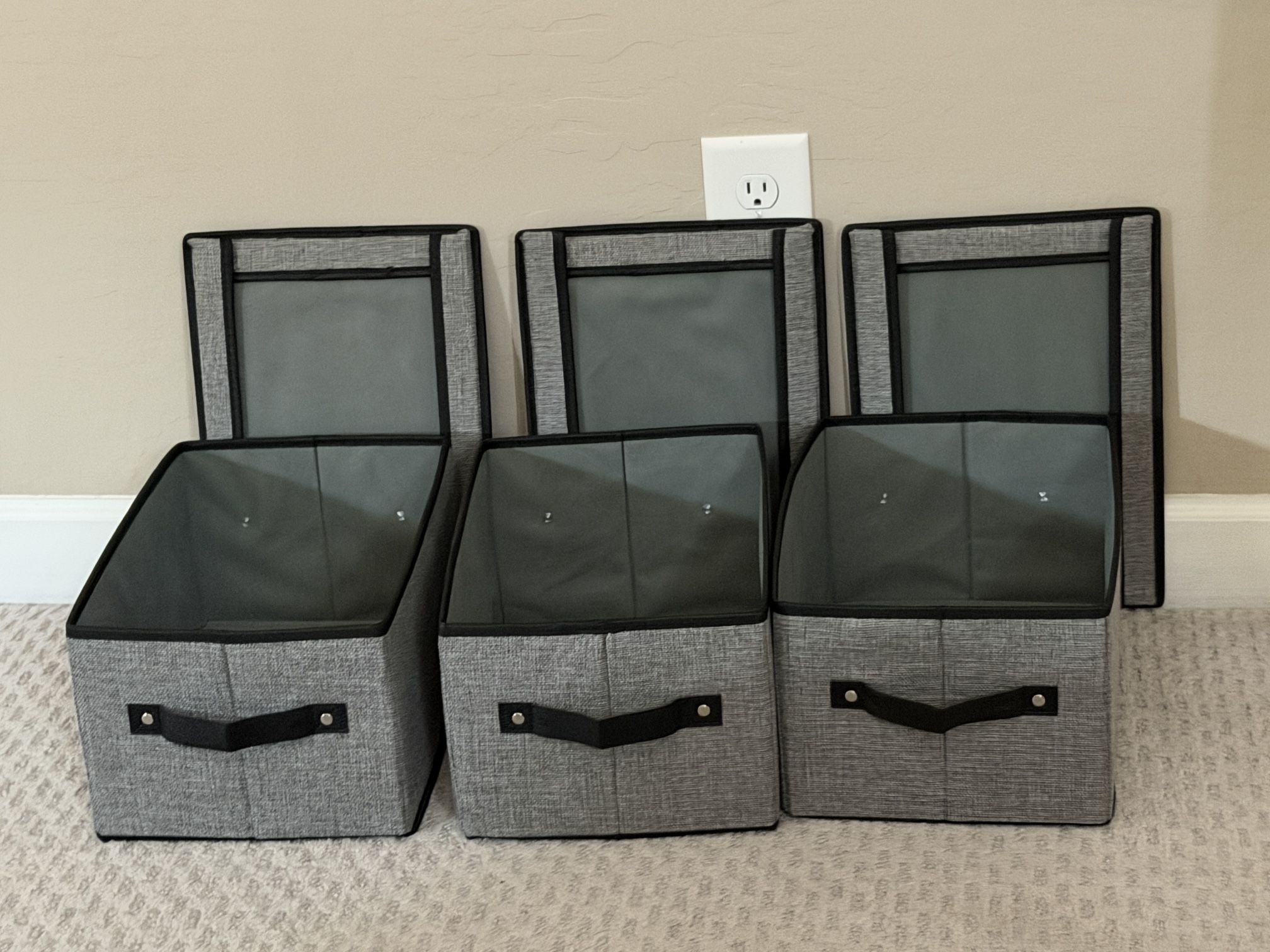 Fabric Storage With Lids