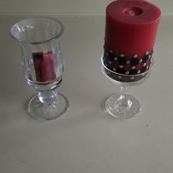 2 Candles And Holders