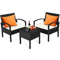 NEW Rattan Patio Conversation Set