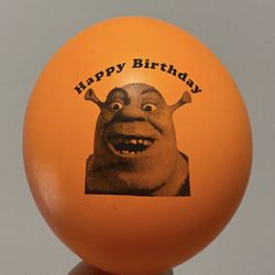 10 piece Shrek birthday latex balloons