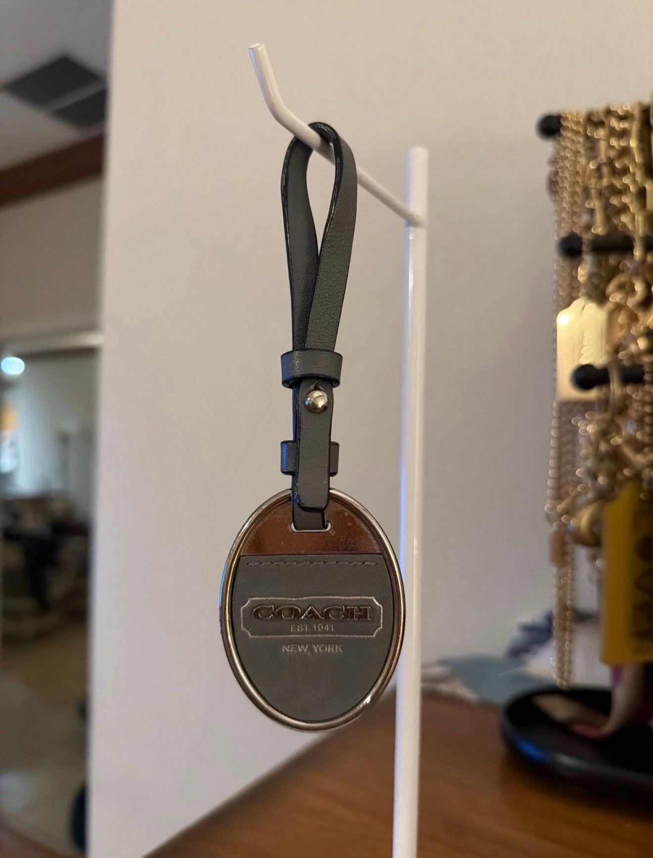 COACH Leather and Metal Hangtag