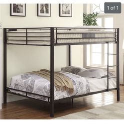 Kaleb Black Sand Finish Queen-over-Queen Bunk Bed