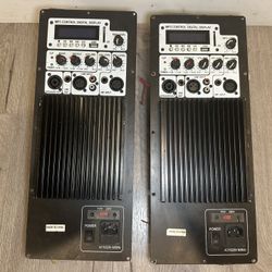 2 Powered Speaker Amplifier Panels w/ MP3 & Mic Input
