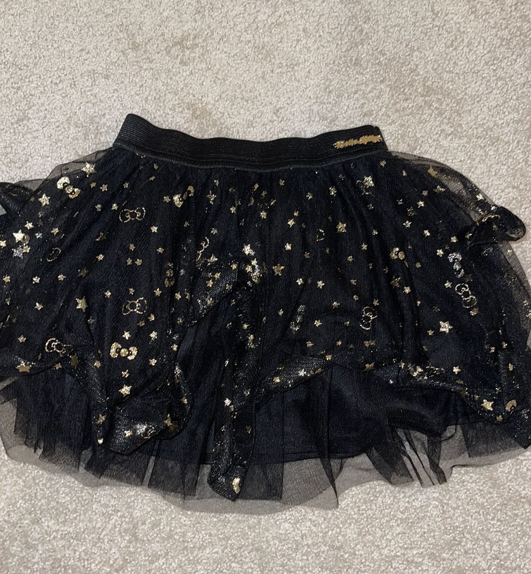 Hello Kitty black and gold tutu skirt (sz small)