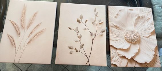 3 piece canvas wall decor