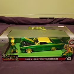 Jada Toys Marvel 1:24 1963 Loki Ford Thunderbird