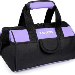 Women's Heavy-Duty Utility Tote, 13-Inch Wide Mouth w/ 8 Exterior & 2 Interior Pockets –  (Purple)
