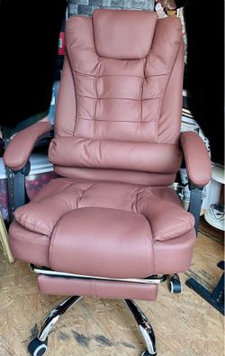 Ergonomic Office Chair with Lumbar Support,  Leather  Desk Chair with High Back and foot rest