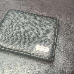 Salvatore Ferragamo Black Leather Wallet