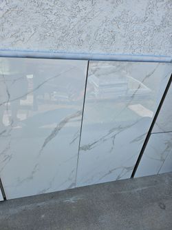24x48 Carrera White Polished Porcelain Tile