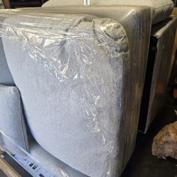 Alana Linen Grey Fabric Modular 2 Piece Sofa