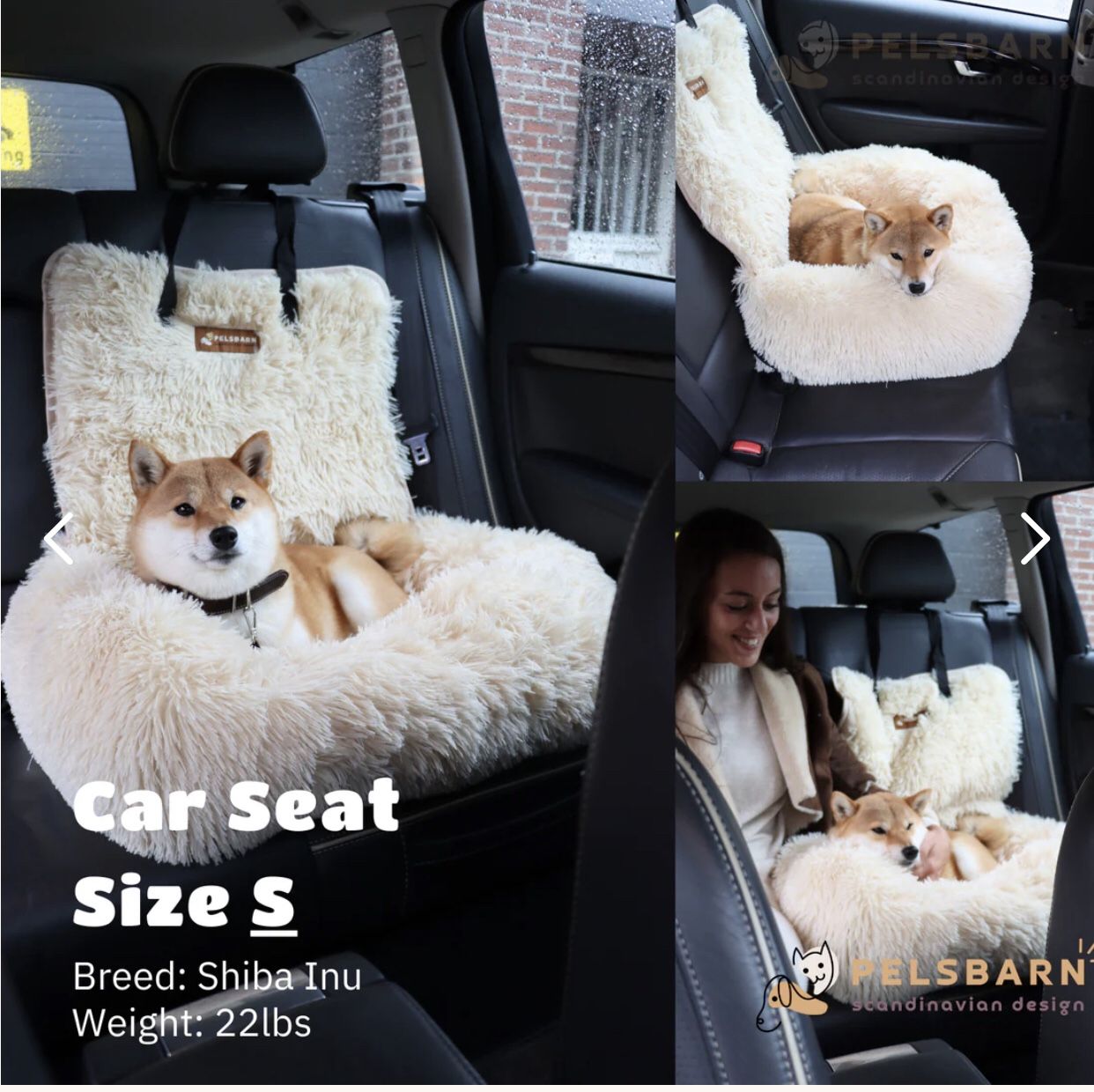 New Dog Car Seat Comes With A Saftey Leash Color: Beige Or Dark Gray