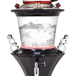 Electric Glass Samovar - Tea Maker Water Auto Shut Off Kettle Modern Design Overheat Boil-Dry Protection LED Temperature Glass Teapot (1 Liter) Large 