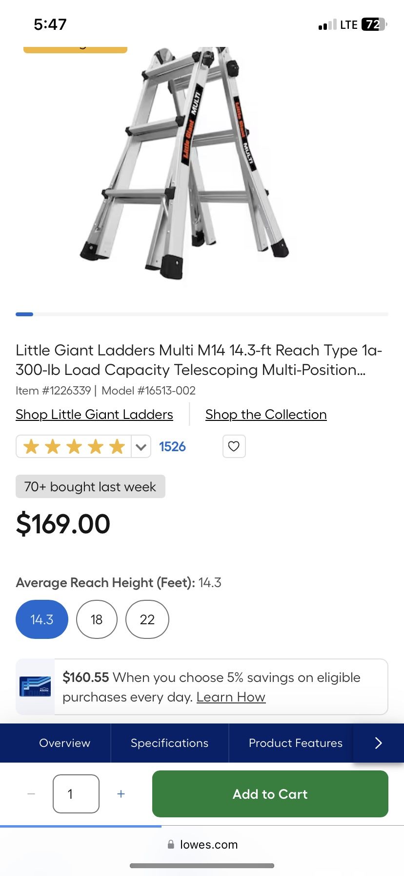 Brand New Little Giant Ladder