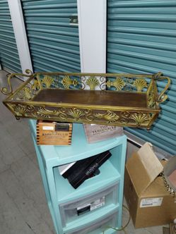large metal tray with handle. $2