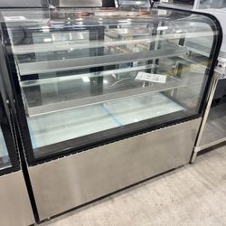 New🧊 Polarman 60" Curved FreeStanding Commercial Refrigerated Bakery Display Case NSF ETL