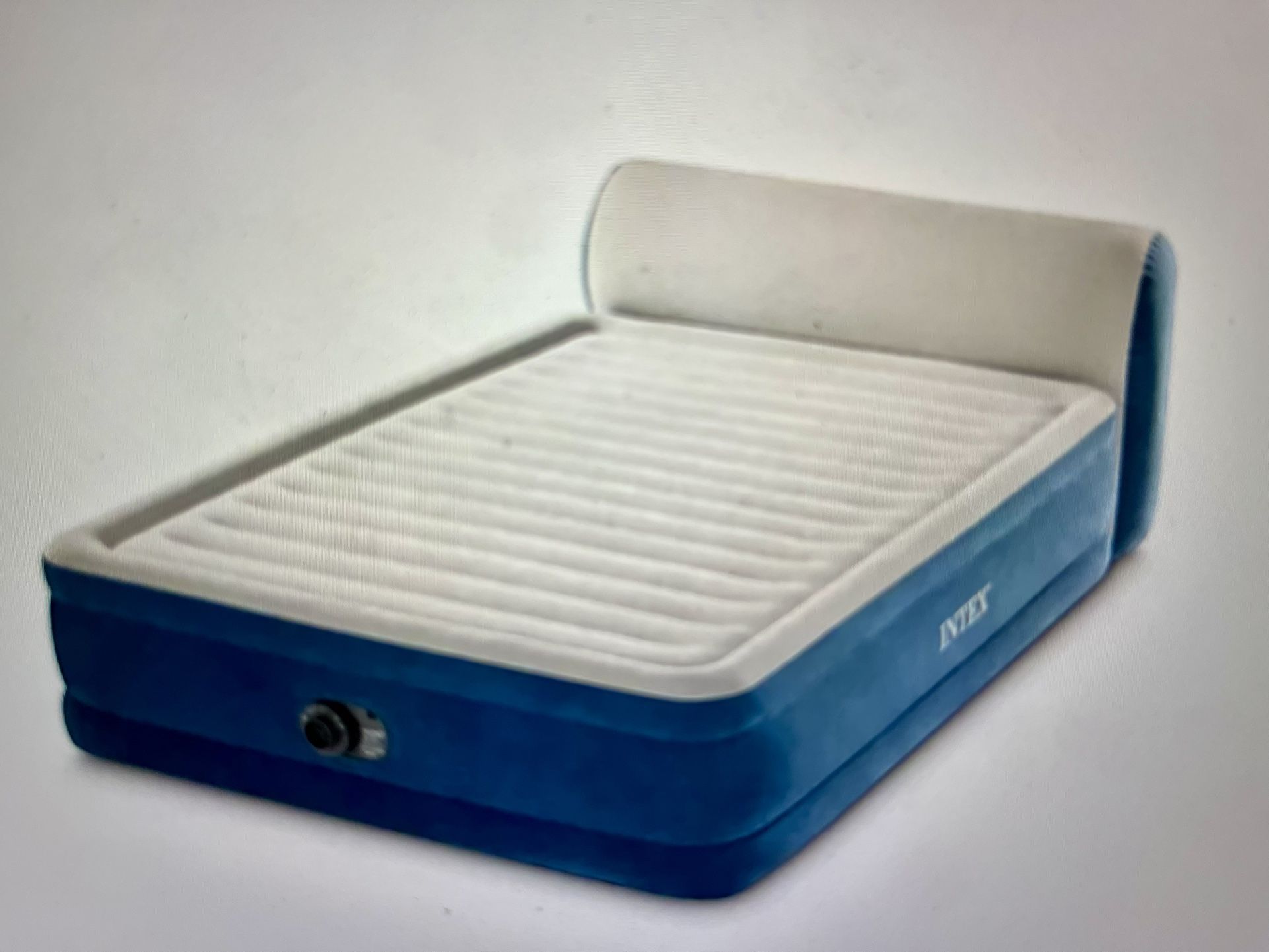 Intex Queen Air Mattress Headboard Blow Up With Internal Pump