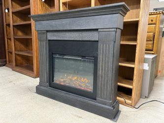 REALFLAME The Crawford Black Slim Electric Fireplace Model # 6002017060384