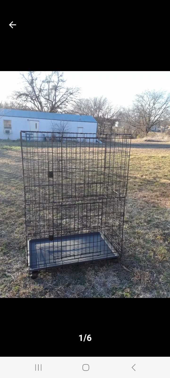 Large Bird  / Parrot Cage With Wheels & Double Doors ( 22 Wx 36 Lx 50 Height  ) 100.00 