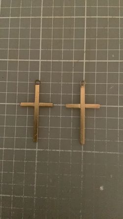 14k GF PPC Princess Pride Creations Vintage Gold Filled Cross x2