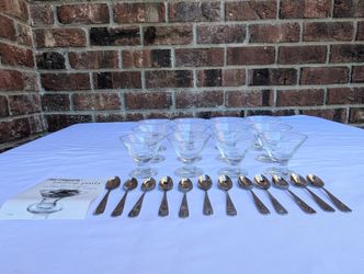 Three Pier 1 "Tasting Party" Mini Coupes & Spoons Sets (24 Pcs total) – Used
