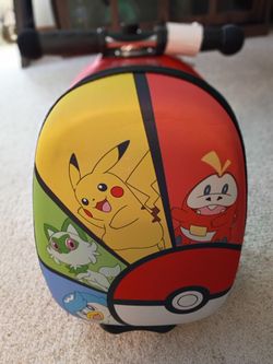Pokemon Kids' Hardside Carry On Scooter Suitcase. New with tags.
