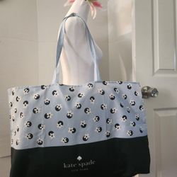 Kate Spade Reusable Tote Extra Large Duffle Shopping Travel Bag 
