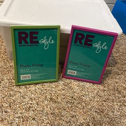 NEW 5x7 RE ROOM ESSENTIALS STYLE GREEN AND PINK PHOTO FRAMES 