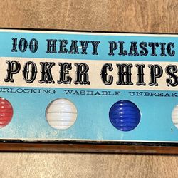 Crisloid Poker Chips 100 Heavy Plastic Chips