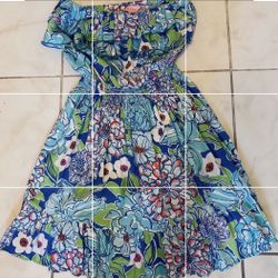 Vintage Lily Pulitzer happy print floral dress. 