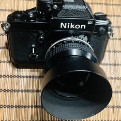 Nikon F2  Black $275 /nikkor 50mm 1:1.4 Lens /HS9 Hood $120/ Right Angle View Periscope Nikon Attachment $50
