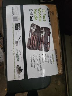 Cuisinart 13 Piece Wooden Handle Grill Set