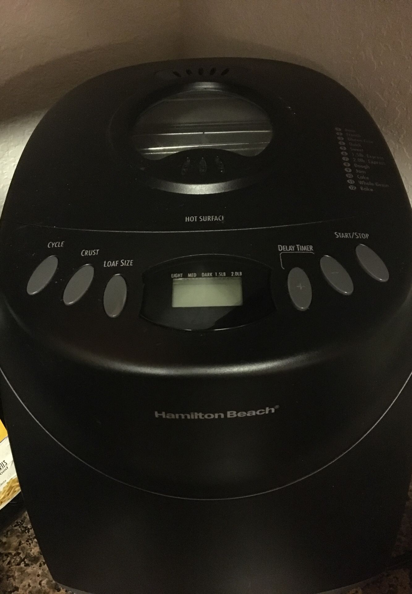 Hamilton beach bread maker