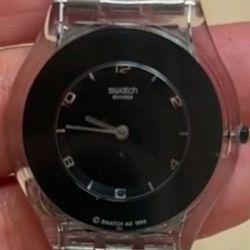 PURE BLACK SFK116 1999  Swiss Made Working New Battery