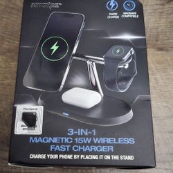 PowerXcel 3-in-1 Magnetic 15W Wireless Fast Charger