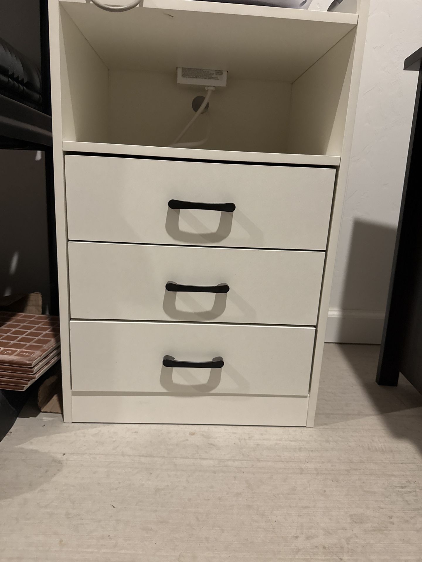 White 3-Drawer Storage Cabinet