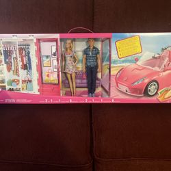 Barbie And Ken, Barbie Closet, And Barbie Convertible 