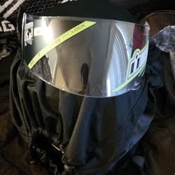 NEW Icon # 0101-8989 Helmet ALGT Primary Pro Shield - Black, Large