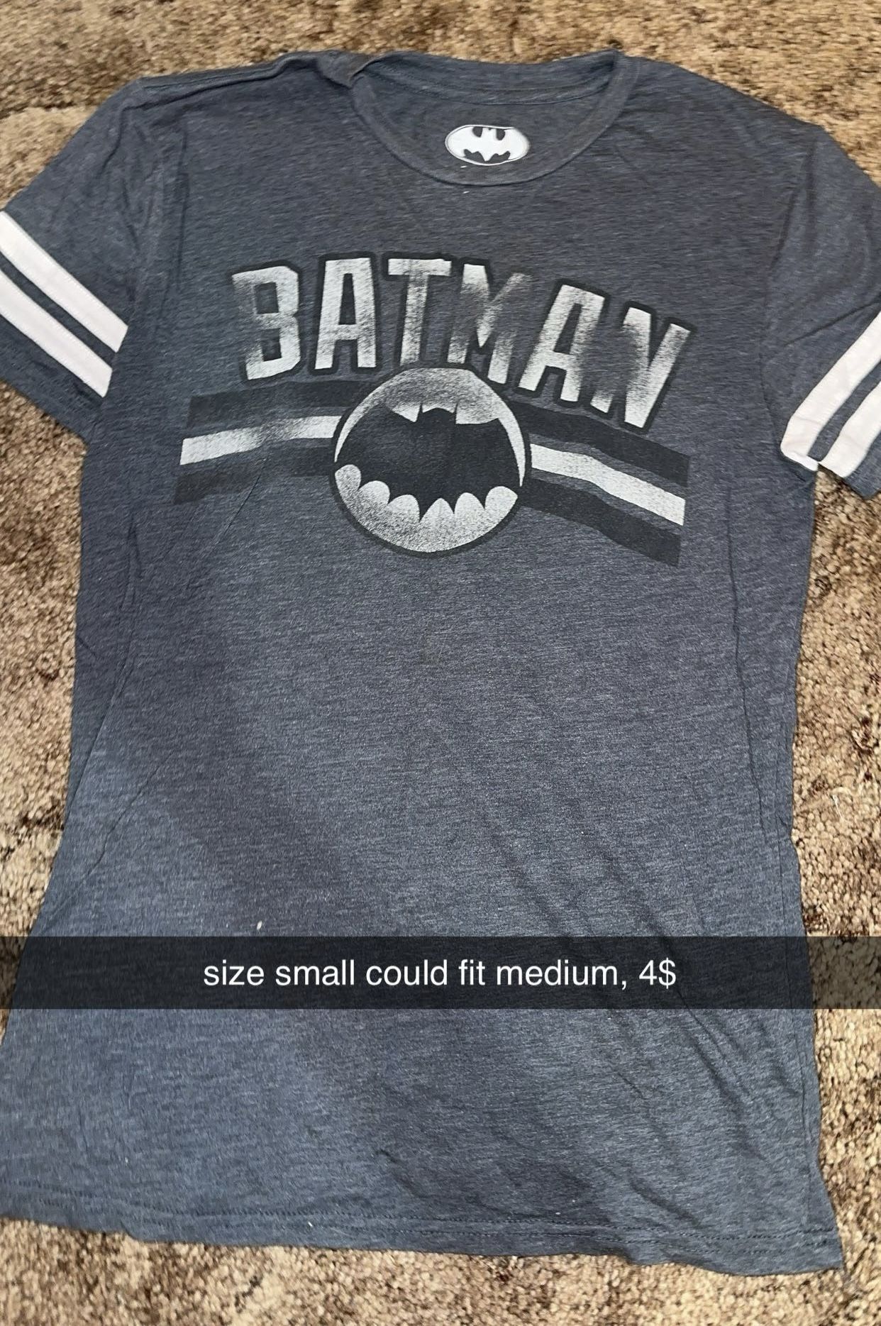 small batman shirt could fit medium