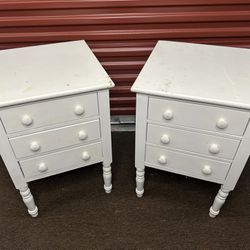 WHITE NIGHT STANDS HOME BEDROOM OFFICE FURNITURE WOOD