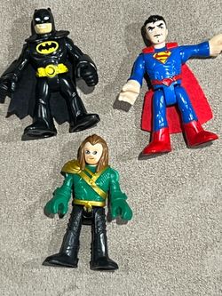 Imaginext lot of 3 DC comics villains Batman Superman Aquaman Justice League