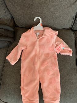Baby girl fleece onesie